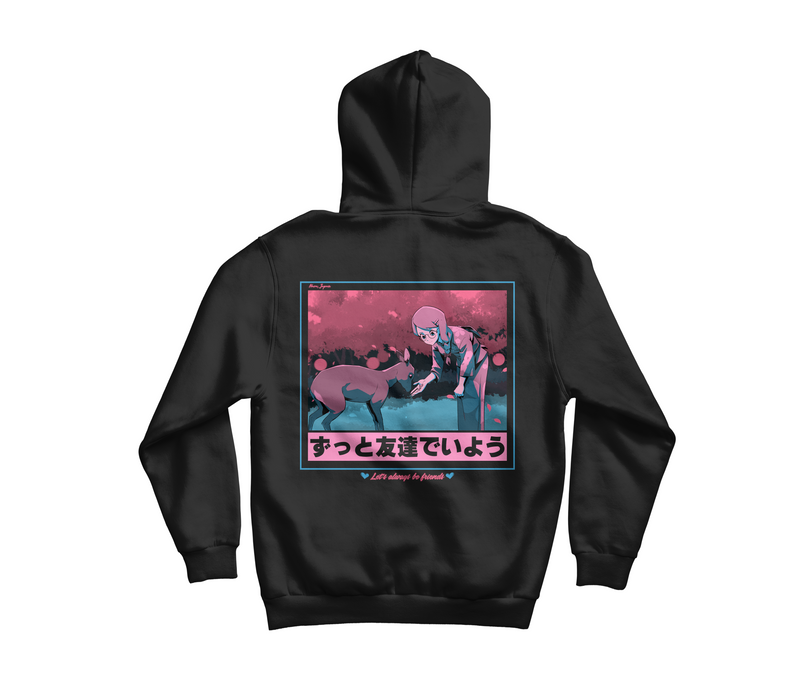 Sayo Nara Deer Park (Pink/Teal) Hoodie
