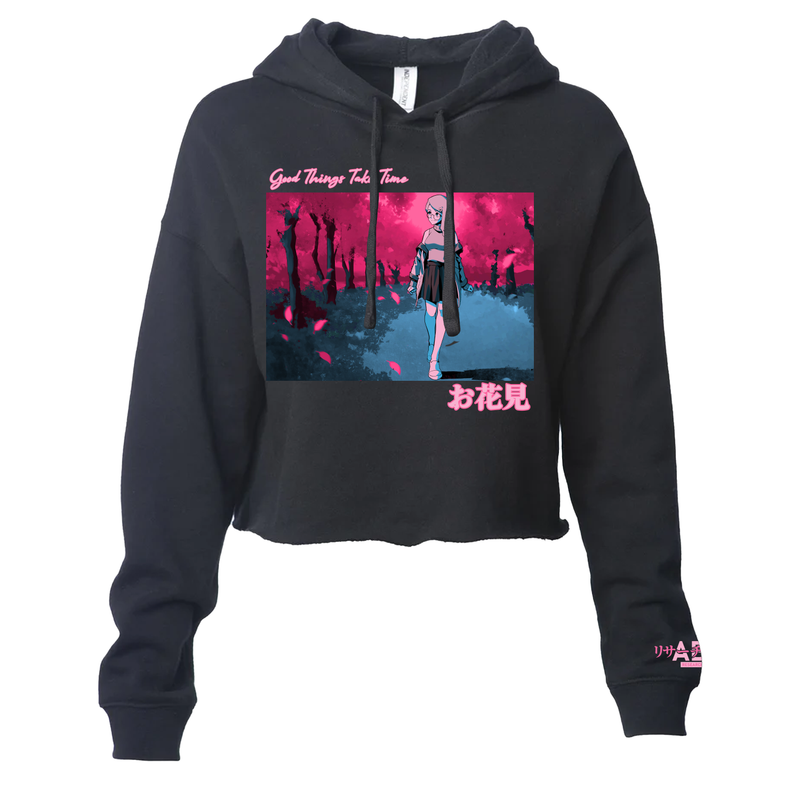 Sayo Sakura (Pink/Teal) Crop Hoodie