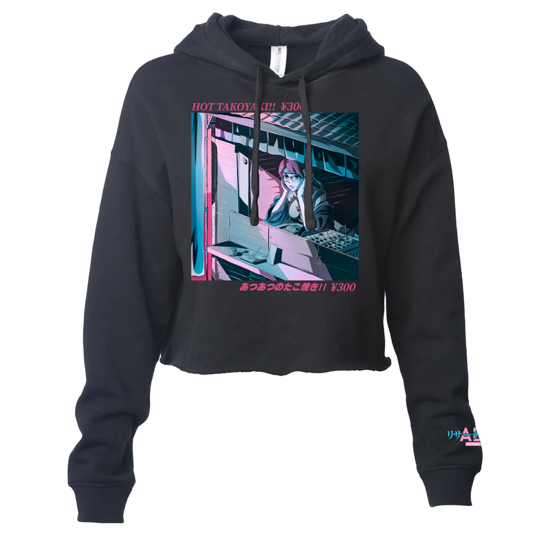 Sayo Takoyaki Stand Crop Hoodie